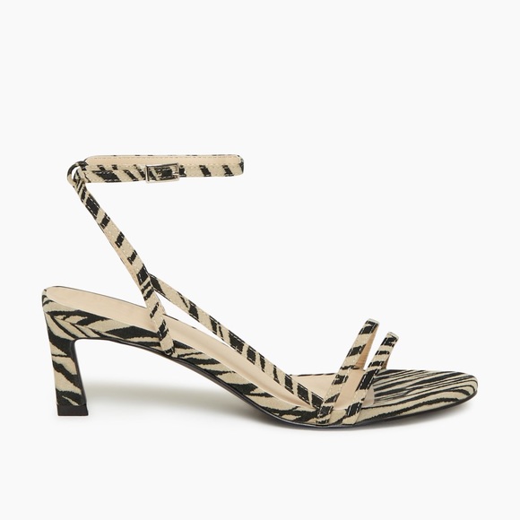 Tiger Striped Kitten Heel Sandals 7.5 Euro 38 - Picture 2 of 4